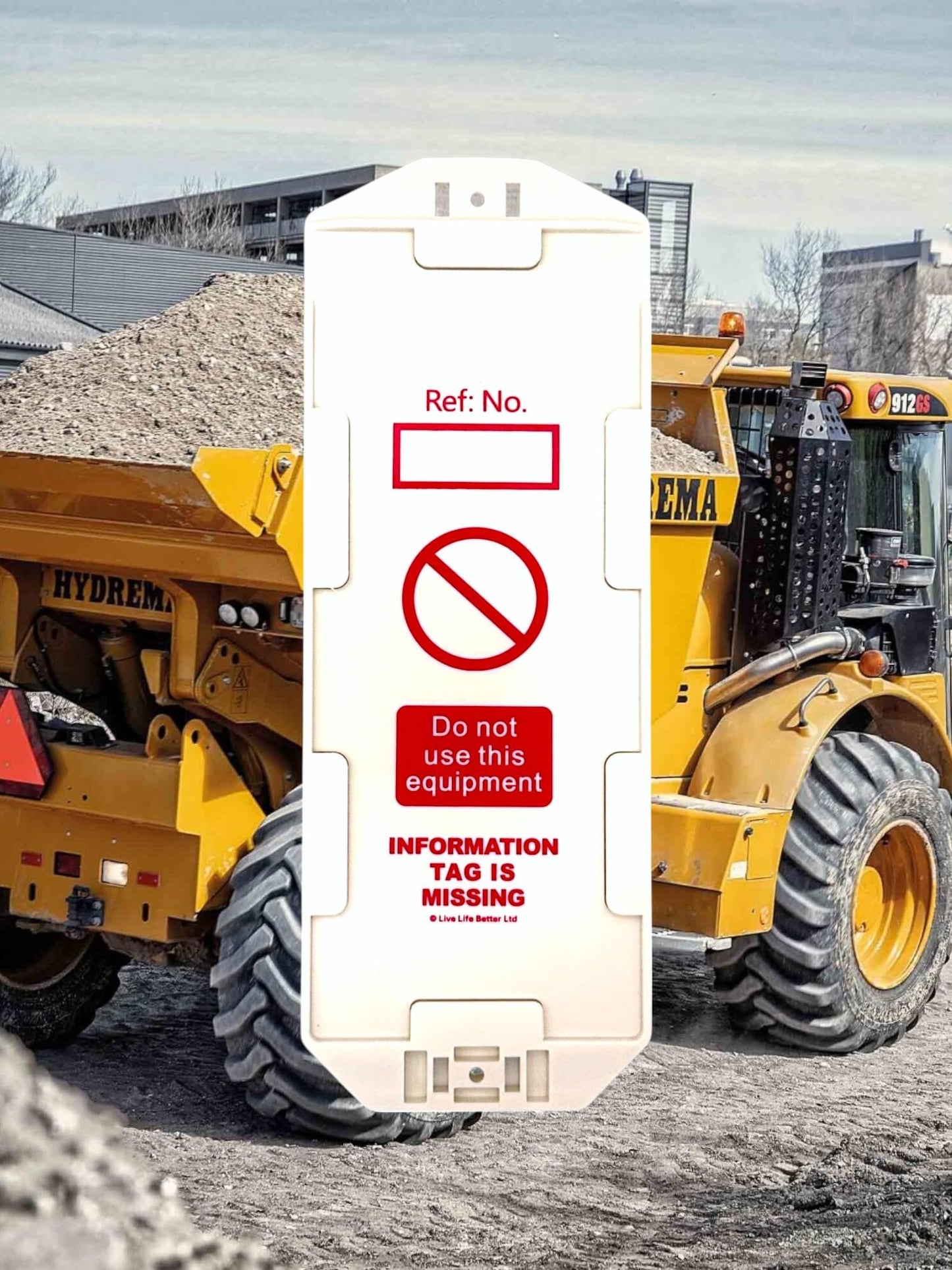 LIVELIFEBETTER® Dumper Daily Inspection Tag Kit - Holders and Inserts - Safety and Compliance Checklist for Construction Equipment