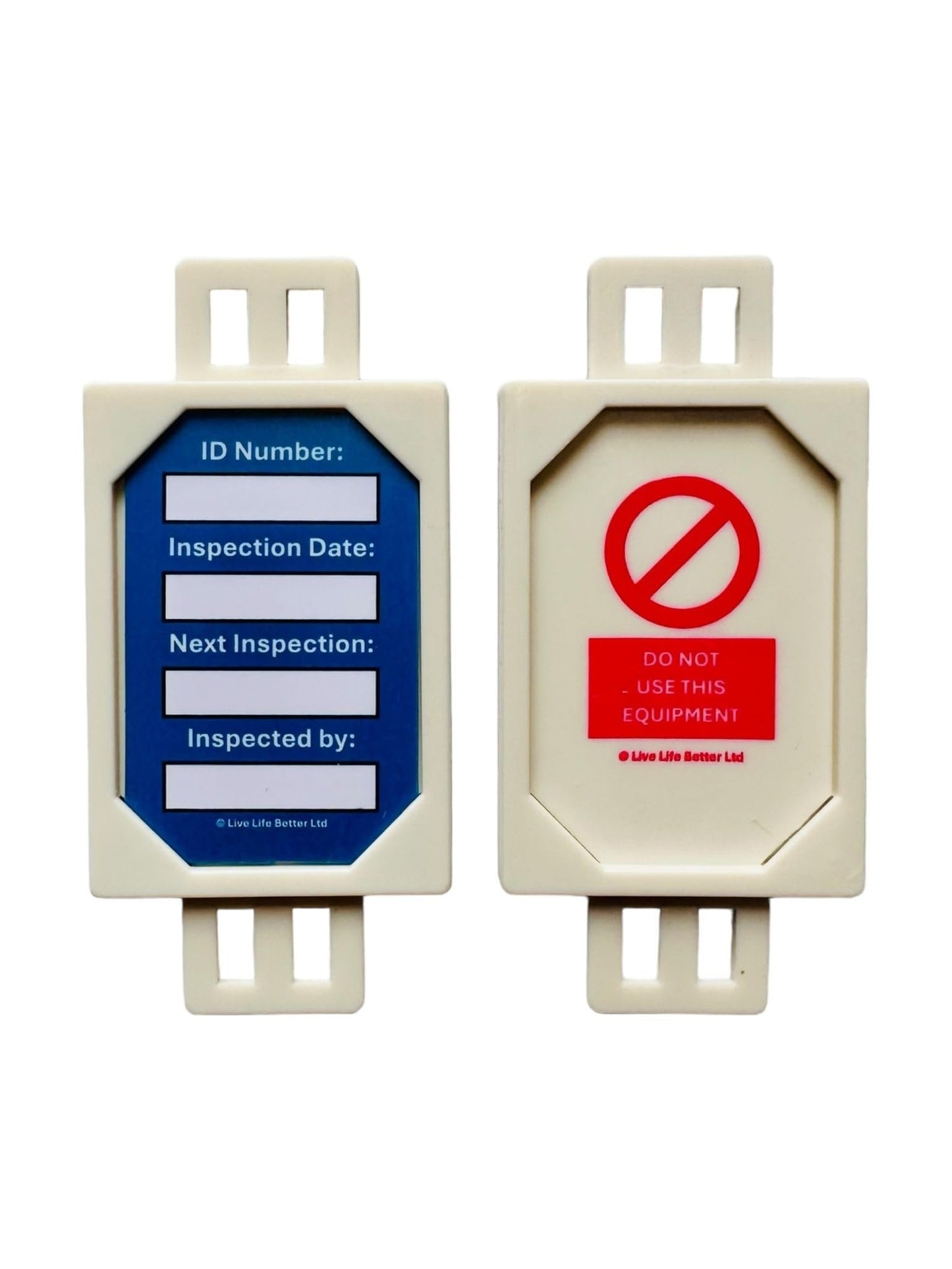 LIVELIFEBETTER® Harness Inspection Mini Tag and Insert - Pack of 20 Holders and 40 Inserts