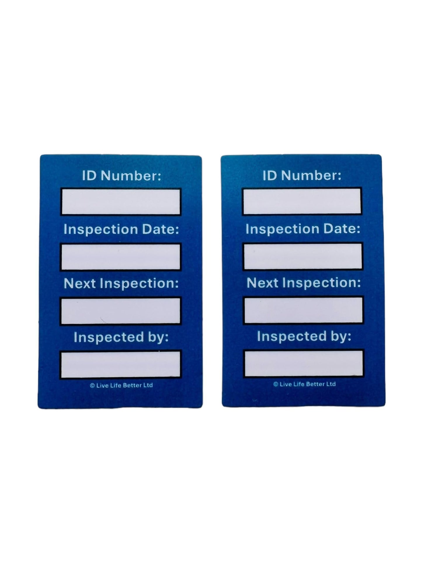 LIVELIFEBETTER® Harness Inspection Mini Tag and Insert - Pack of 20 Holders and 40 Inserts