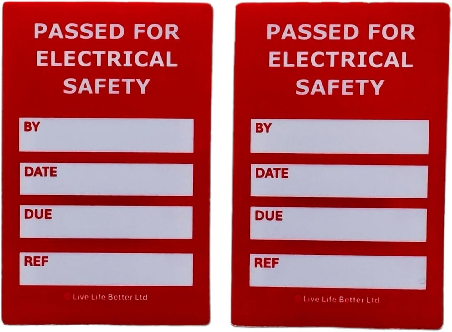 Electrical Safety Inspection Mini Tag and Insert - Pack of 20 Holders and 40 Inserts