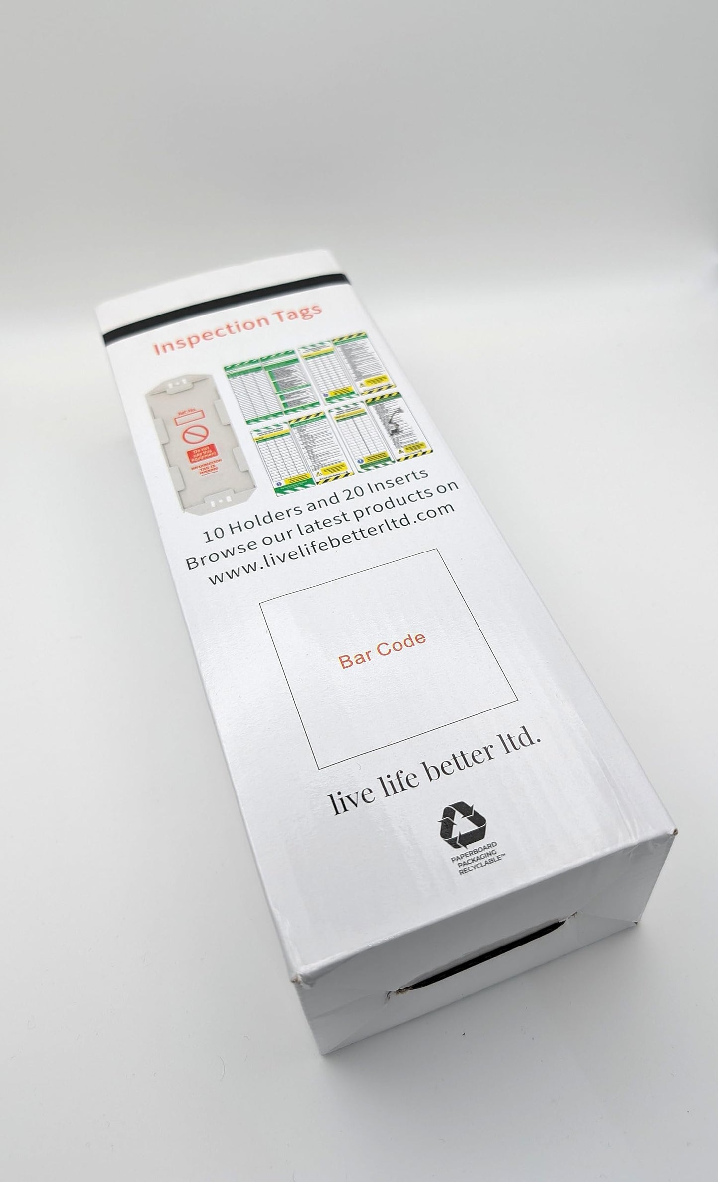 LIVELIFEBETTER® Telehandler Inspection Tags - Holders and Inserts - Pre-Use Checklist and Daily Safety Inspection Record