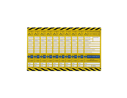 LIVELIFEBETTER® Temporary Works Inspection Tag Set – Safety Inspection Tags with Holder & Inserts – Do Not Remove Tag for Compliance & Site Safety – Durable Polypropylene (PP)