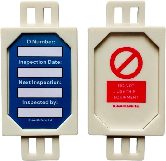 Harness Inspection Mini Tag and Insert - Pack of 20 Holders and 40 Inserts