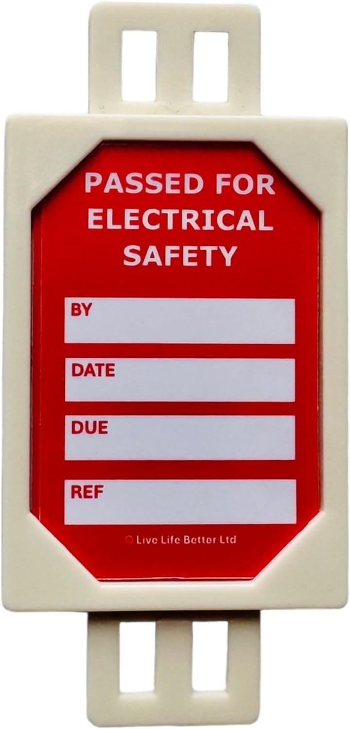 Electrical Safety Inspection Mini Tag and Insert - Pack of 20 Holders and 40 Inserts