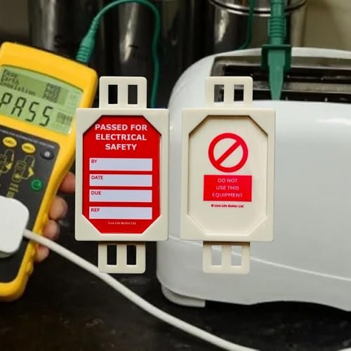 LIVELIFEBETTER® Electrical Safety Inspection (PAT Testing) Mini Tag and Insert - Pack of 20 Holders and 40 Inserts