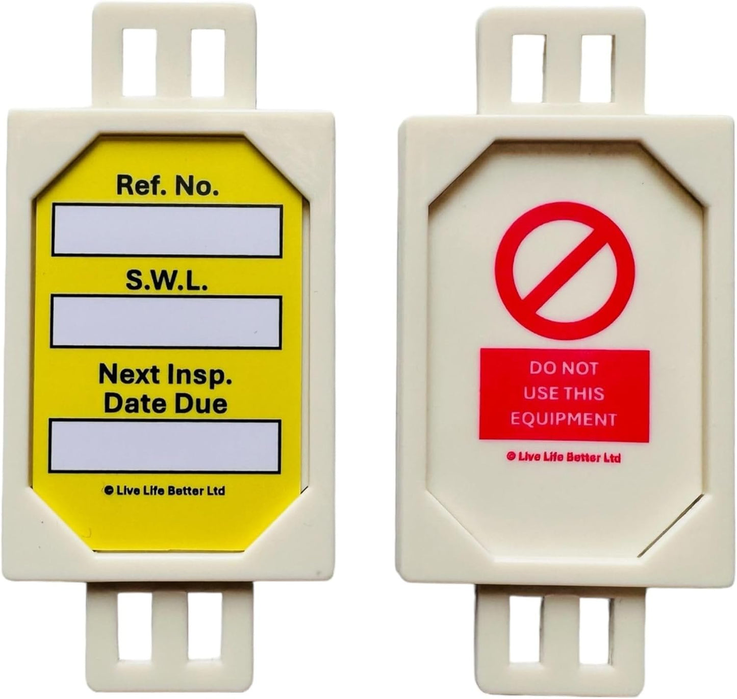 Safe Working Load Mini Tag and Insert - Pack of 20 Holders and 40 Inserts