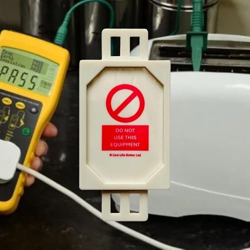 LIVELIFEBETTER® Electrical Safety Inspection (PAT Testing) Mini Tag and Insert - Pack of 20 Holders and 40 Inserts