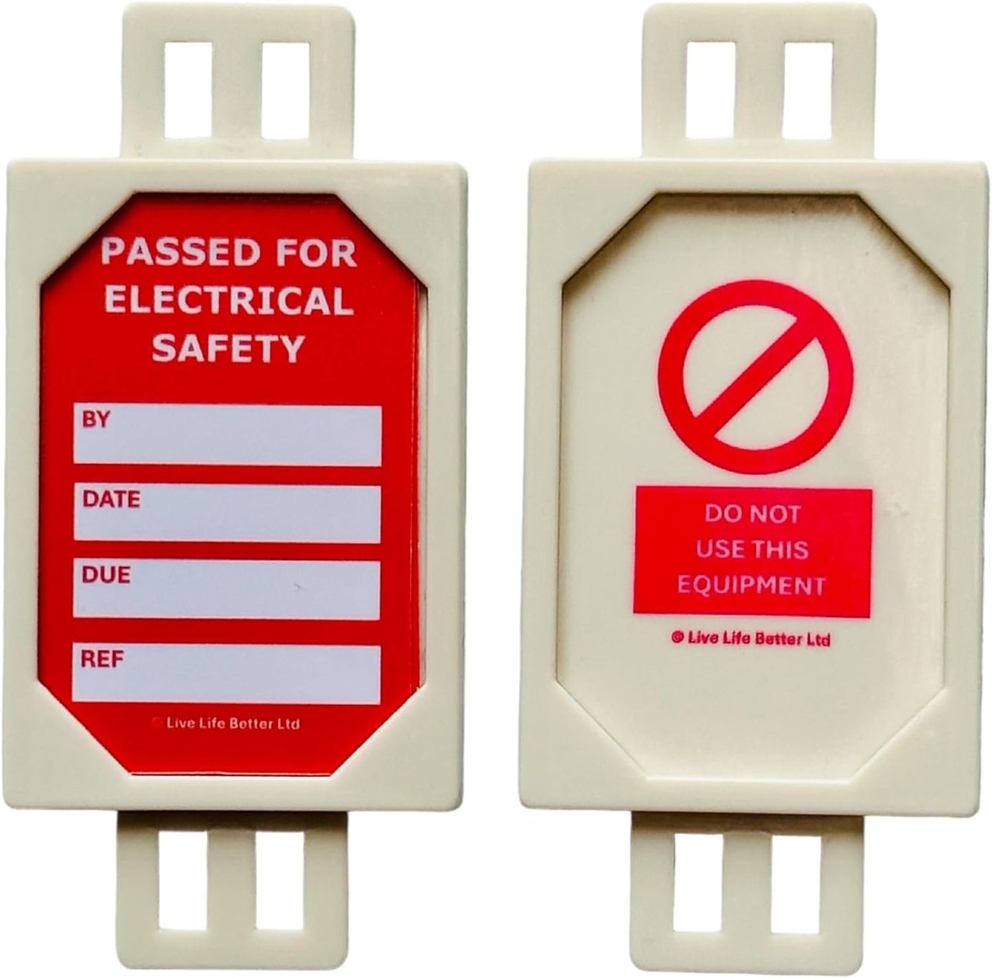 Electrical Safety Inspection Mini Tag and Insert - Pack of 20 Holders and 40 Inserts